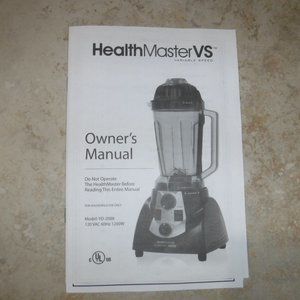Health Master LS POWER BLENDER new in box with recipe book Montel Williams